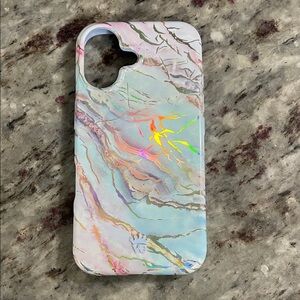 Velvet Caviar Holo Moonstone Marble iPhone 16 Case